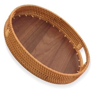 Bandeja de madera de ratán ecológica de gran venta para uso doméstico, cocina, restaurante y hotel - Product Image 6