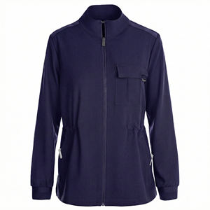 Blouson de travail personnalisable pour femmes, entièrement zippé, col montant, taille ajustée, pour le personnel infirmier et médical, vente en gros - Product Image 5