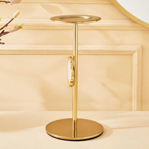 Porte-bougie en métal lourd au design unique pour salle à manger, ensemble de porte-bougie en aluminium - Product Image 3