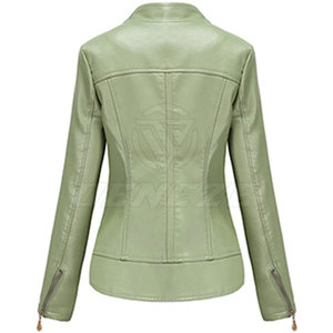 Chaqueta de Cuero para Mujer, Diseño Único, Transpirable, de Secado Rápido, Mangas Largas, en Oferta - Product Image 2