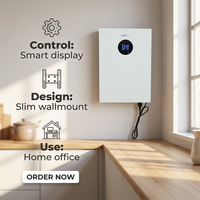 Sistem Udara Segar ERV Dinding CONT dengan Motor DC Brushless, HEPA H13, Kontrol Aplikasi Pintar, ≤38dB untuk Rumah, Villa, Kamar Tidur