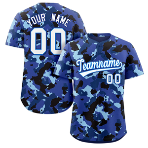 เสื้อเบสบอลแบบกำหนดเองสำหรับผู้ชาย สีดำลายพราง พิมพ์ลายแบบระเหิด โพลีเอสเตอร์ระบายอากาศได้ ชื่อทีมหมายเลข 00 - Product Image 4