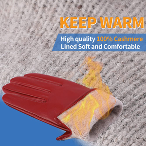 Gants d'hiver pour femmes, mode, coupe-vent, en cuir d'agneau véritable, avec écran tactile, pour la conduite en extérieur, usage quotidien, design OEM - Product Image 4
