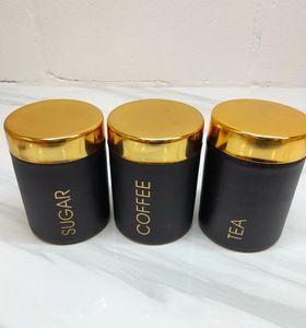 Modern Metal Kitchen <b>Storage</b> Canister with Lid Bread <b>Bin</b> Tea Coffee Sugar Jar for Modern Kitchen - Product Image 3