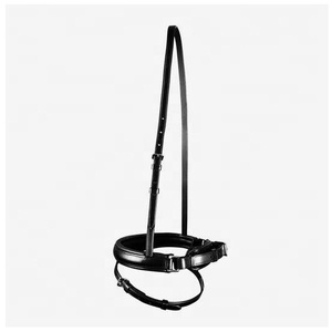Muserolle en cuir verni véritable léger de qualité supérieure pour l'équitation Produits de chevaux islandais noirs avec muserolle en cuir noir - Product Image 3