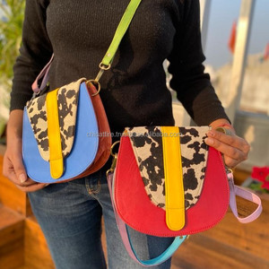 กระเป๋าถือหนังรีไซเคิลสีตะวันตกมาใหม่กระเป๋าหลายสีกระเป๋าผู้หญิงมีสไตล์พิมพ์ลายสัตว์ที่ไม่ซ้ำใครกระเป๋าสะพายไหล่ - Product Image 5
