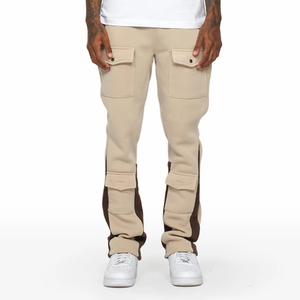 Pantalon de jogging évasé en molleton de coton 400 GSM pour homme, coupe large et droite, style baggy, nouveau modèle personnalisé - Product Image 3