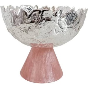 Cuenco de metal plateado hecho a mano para servir chocolate, bandeja de dulces de acero inoxidable pulido para hoteles, bodas y fiestas - Product Image 6