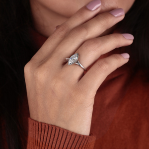 14K Gold Marquise Diamond <b>Ring</b> Bezel Set Solitaire Engagement <b>Ring</b> Minimal Bridal Jewelry Wholesale Custom Manufacturer Supplier - Product Image 6