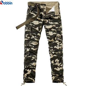 Pantalones Cargo de Camuflaje para Hombre, Cintura Media, Corte Regular, Transpirables, Estilo Workwear, con Múltiples Bolsillos, de Algodón - Product Image 6