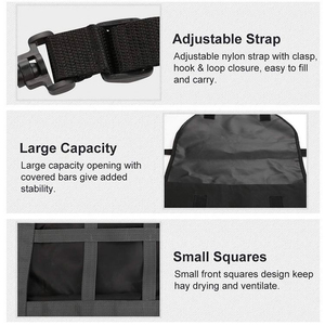 Bolsa de Heno para Caballos de Alta Calidad, de Cuatro Lados, de Alimentación Lenta, Colorida, de Polietileno, con Aberturas Cuadradas de 2 Pulgadas - Product Image 6