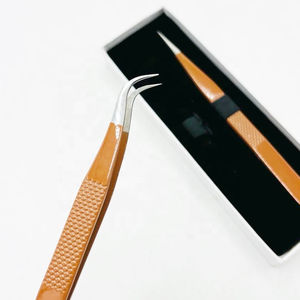 Outil d'extension de cils, pince à épiler en acier inoxydable, pince à cils pour les techniciennes de beauté professionnelles, pince à cils - Product Image 2