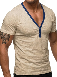 Camisetas de Alta Calidad para Hombre, Cuello en V, Hombros Caídos, 100% Algodón Orgánico, Tejido de Punto, Ecológicas, 180g, Hechas en Bangladesh - Product Image 2