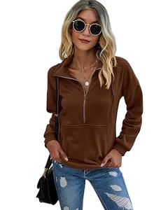 Sweat-shirt à manches longues décontracté de haute qualité pour femmes avec fermeture éclair - Product Image 6