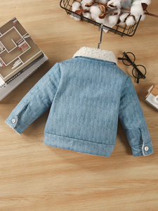 Vêtements pour enfants, manteau en polaire pour bébé, veste en jean pour enfants, vêtements pour nourrissons, vestes pour enfants, automne et hiver - Product Image 2