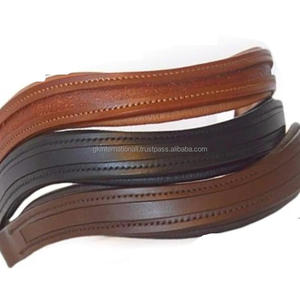 Nouvelle sangle de tête de cheval en cuir, design personnalisé, bleu et or, ornée de cristaux et de strass, chaîne métallique, forme incurvée, pour bride, toutes tailles. - Product Image 3