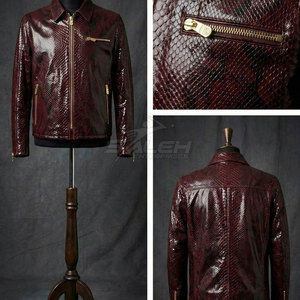 Detailed Textured Design And Durable Finish For Modern Clothing Embossed <b>Leather</b> <b>Jacket</b> Made In Pakistan - Product Image 6