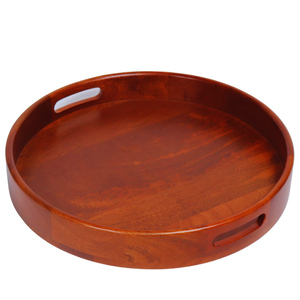 Plateau de service décoratif en bois de manguier avec poignées Plateau en bois Plateau polyvalent pour cuisine quotidienne Salle à manger Maison Fête Utilitaire - Product Image 1