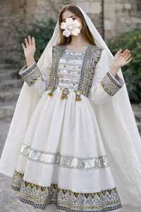 Most Trending Traditional Festive Wear Afghani Women <b>Dresses</b> Suits Handmade Embroidered <b>Sequined</b> Lace Natural Afghan Kuchi <b>Dress</b> - Product Image 4