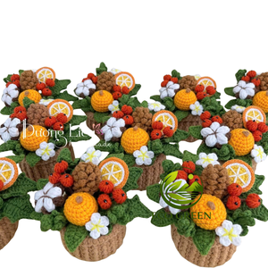 Handmade Crochet Christmas Centerpiece Potted <b>Tree</b> Snowman Santa Holiday Decoration for Home Shop Hotel Event Wholesale Bulk - Product Image 5