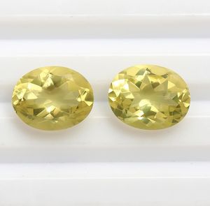 Cuarzo Limón Natural, Forma Hexagonal, Corte Excelente, Par de 2 Piezas, Gema Amarilla para Joyería, Ojo de Gato, Tamaño Calibrado - Product Image 4