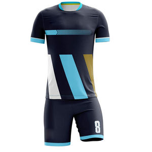 Men's Sports Plain Polyester Breathable Football Jersey FC Soccer Uniforms Sets Soccer Wear Jersey mesh Football Set - Product Image 4