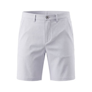 Factory Wholesale From Bangladesh Men's 9" Inseam Flat Front Golf Shorts Tailored Fit Casual Chino Shorts with <b>Stretch</b> Waistband - Product Image 3