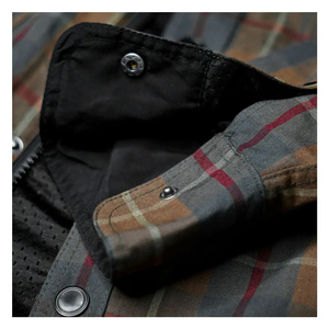 Men's <b>Plaid</b> Long Sleeve Casual <b>Shirt</b> Full Button Collar 100% Cotton Batik ODM Spring Style Quick Dry Breathable Nonwoven Fabric - Product Image 3