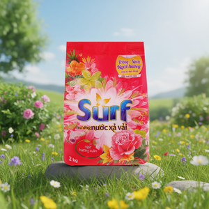 Lessive en poudre Vietnam Surf 2kg (lot de 6 sachets) - Adoucissant textile parfum floral pour lavage en machine - Product Image 3