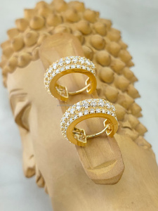 Elegant Round Cut Diamond <b>Earrings</b> in Yellow Gold Classic Brilliant <b>Studs</b> Timeless Luxury <b>Fine</b> Jewelry Wedding Gift for Women - Product Image 2