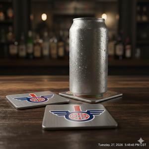 Regalos promocionales de la empresa de souvenirs, posavasos metálicos para coche con logotipo en relieve. - Product Image 6