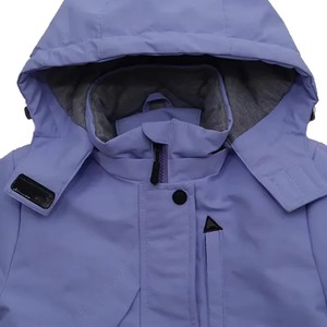 Combinaison de ski unisexe pour enfants, imperméable, à capuche, avec blocs de couleur et fermeture éclair – Vente en gros - Product Image 3