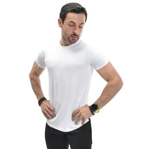 Men's <b>White</b> Short Sleeve T Shirt Crew Neck Slim Fit Plain Casual Basic <b>Tee</b> Solid Color Everyday Lightweight Men's Clothing - Product Image 1
