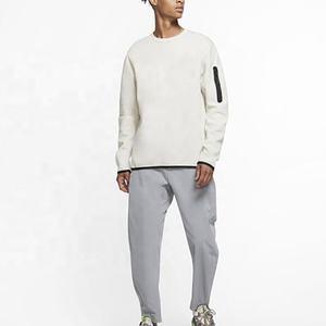 Venta al por mayor de ropa de hombre con logotipo bordado personalizado, sudaderas con capucha para hombre, ropa de calle lisa, sudadera informal para hombre, Sudadera con capucha en blanco de gran tamaño - Product Image 3