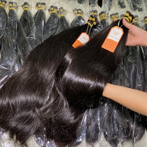 Wholesale Natural Straight Vietnamese Human <b>Hair</b> Extensions Unprocessed Bulk <b>Hair</b> Bundles - Product Image 5