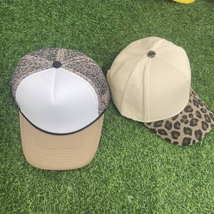 Casquettes de sport bicolores à visière plate, casquettes de baseball en coton à 5 panneaux - Product Image 4