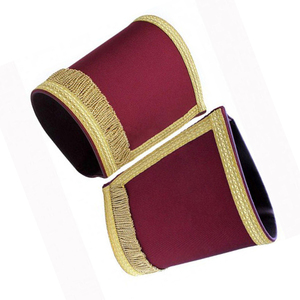 Classic Masonic Gauntlets Cuffs White Cotton Freemason Gloves With Embroidered Square And Compass Symbol Cuffs - Product Image 2