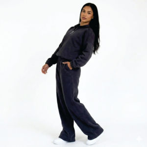 Ensembles de survêtements polaire pour femmes : sweat-shirt demi-zip et pantalon de jogging en tissu doux et épais, service de personnalisation de logo en gros - Product Image 6