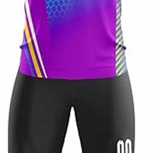 Ensemble maillot et short de football à col rond, léger, séchage rapide, uniforme de football, envoyé par Dress Sports - Product Image 3