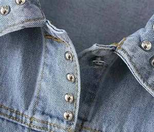 Veste en jean tricotée respirante de haute qualité pour femme, grande taille, collection hiver, en promotion - Product Image 4