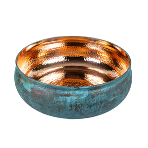 Lavabo de Cobre Verde Verdigris, Lavabo de Cocina o Baño Estilo Rústico, Lavabo de Cobre Hecho a Mano, Lavabo Decorativo con Pátina - Product Image 1