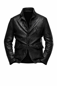 Chaqueta de Cuero Marrón Desgastada para Hombre, Chaqueta de Motociclista Vintage, Abrigo Retro para Motociclista - Product Image 3