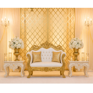 Stylish Wedding Sofa Set for <b>Indian</b> Weddings Maharaja White Sofa Set for Weddings Royal Sofa Set for Reception Stage - Product Image 1