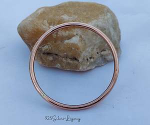 Brazalete de Cobre Sólido y Grueso, Ajustable, Curativo, Hecho a Mano, Joyería Unisex - Product Image 4