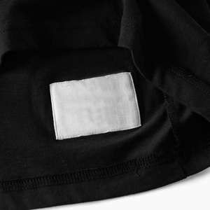 T-shirts noirs pour hommes en gros, t-shirts unisexes légers à manches courtes personnalisés en gros - Product Image 3