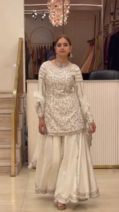 LD CREATION 2026 – Nouvelle collection de robes Sharara pakistanaises de luxe blanches pour femmes, brodées, modernes, pour fêtes, Salwar Kameez, tenue de mariage ethnique - Product Image 2