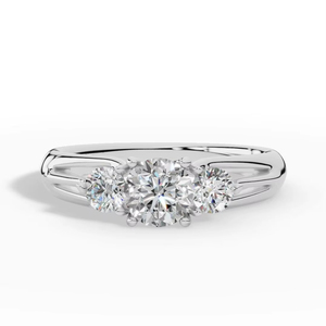 แหวนเพชรทรงกลมเจียระไนแบบ Brilliant Cut เพชรเลี้ยงในห้องปฏิบัติการ เงินแท้ 925 ขายส่ง OEM เครื่องประดับคุณภาพสูงระดับพรีเมียม พร้อมผู้ผลิตและผู้จัดจำหน่าย - Product Image 1