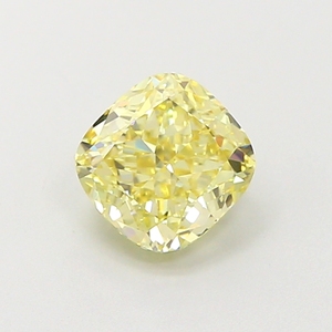 Pierre précieuse taille coussin, éclat radieux, bijou de luxe élégant, diamant jaune vif certifié cultivé en laboratoire - Product Image 1