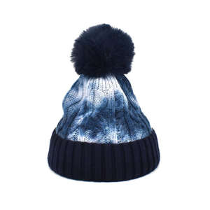 Bonnet Designer Unisexe de Haute Qualité avec Pompon, 100% Acrylique, Broderie 3D, Teinture Tie-Dye Dégradée, Tricoté Décontracté 2026 - Product Image 3