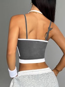 Contrast Trim Sport <b>Bra</b> Crisscross Straps | High Support Compression Bralette for Running | Durable Four Way <b>Stretch</b> OEM Service - Product Image 5